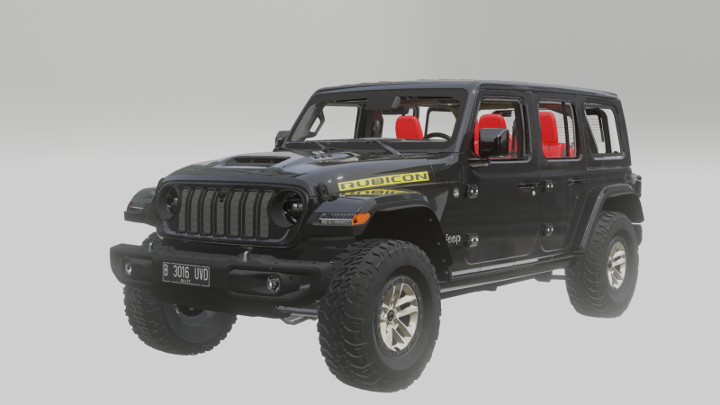 Jeep Wrangler Rubicon 2023 3Dモデル .c4d .max .obj .3ds .fbx .stl .blend 