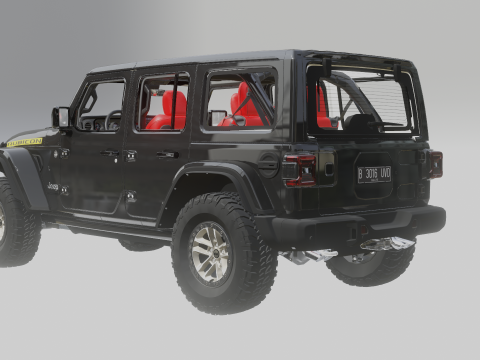 Jeep Wrangler Rubicon 2023 3Dモデル