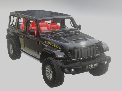 Jeep Wrangler Rubicon 2023 3Dモデル