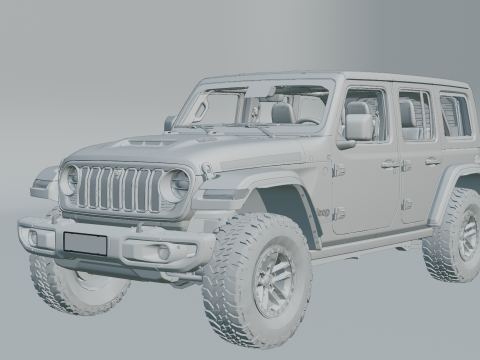 Jeep Wrangler Rubicon 2023 3Dモデル