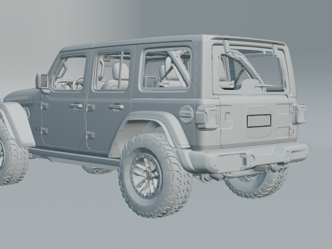Jeep Wrangler Rubicon 2023 3Dモデル