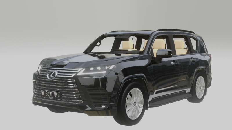 Lexus LX600 2022 3D Model .c4d .max .obj .3ds .fbx .stl .blend 