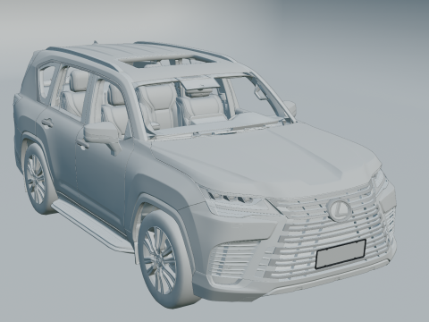 Lexus LX600 2022 3D Model