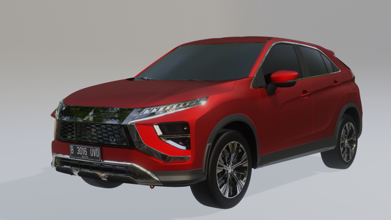 Mitsubishi Eclipse Cross 2022 3D Model .c4d .max .obj .3ds .fbx .stl .blend 