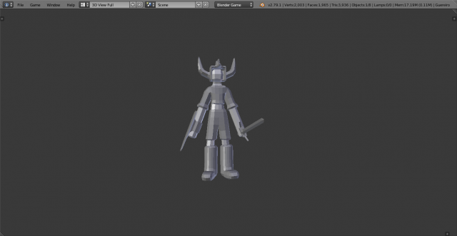 warrior Model 3D .c4d .max .obj .3ds .fbx .stl .blend 