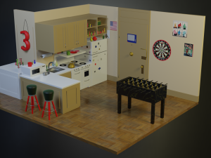 multiple 3d rendered scenes CG テクスチャ