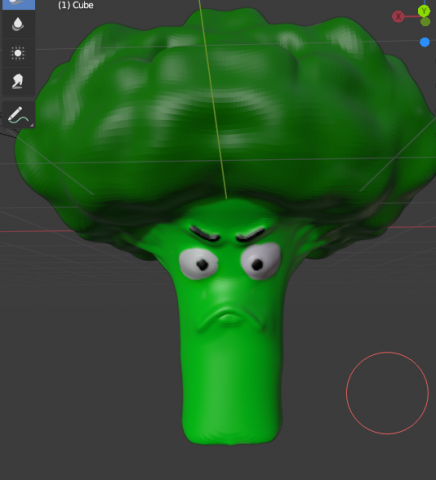 angry broccoli 3D printmodel .c4d .max .obj .3ds .fbx .stl .blend