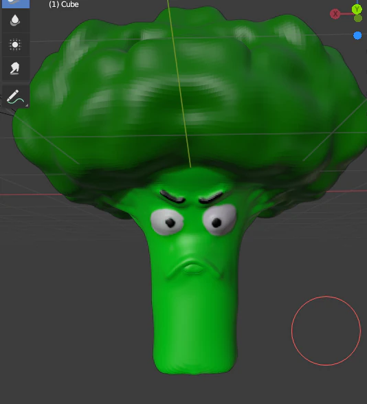 angry broccoli 3D Print Model .c4d .max .obj .3ds .fbx .stl .blend 