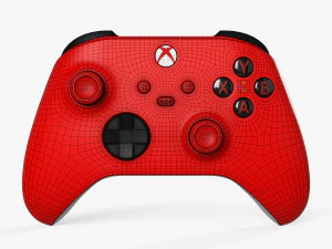 Xbox s&eacute;rie x controlador pulso vermelho Modelo 3D