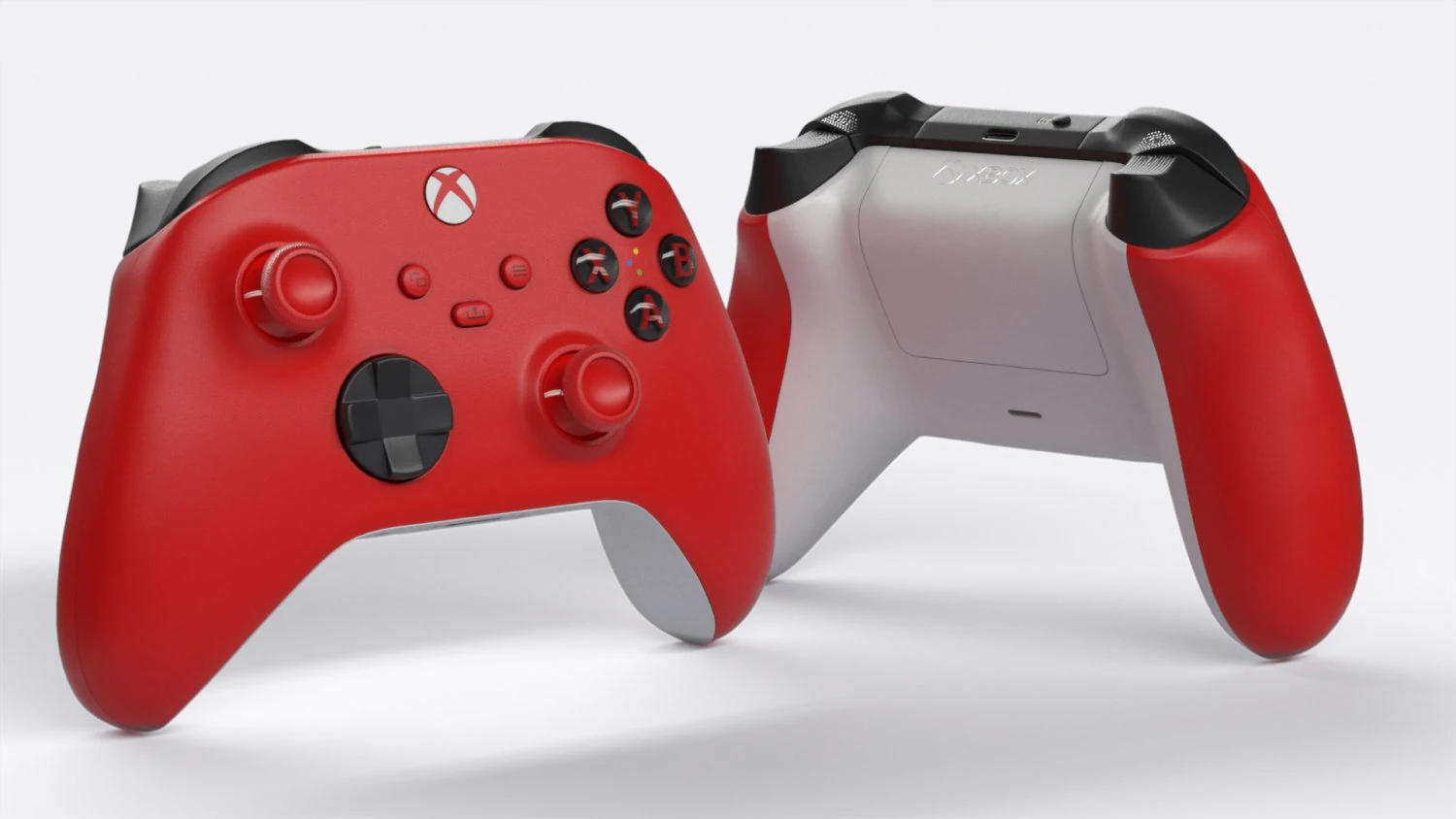 Xbox s&eacute;rie x controlador pulso vermelho Modelo 3D .c4d .max .obj .3ds .fbx .stl .blend 