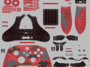 xbox controller daystrike camo 3D 모델