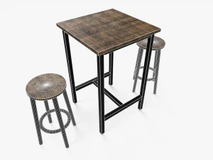 डाइनिंग सेट 3D मॉडल