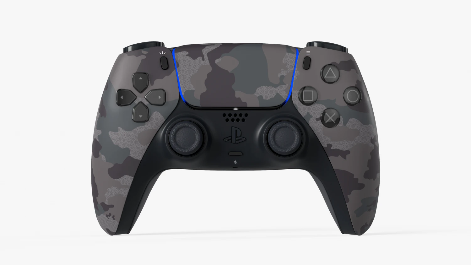 Dualsense Gray Camouflage 3D Model .c4d .max .obj .3ds .fbx .stl .blend 