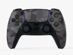 Dualsense Gray Camouflage 3D Model