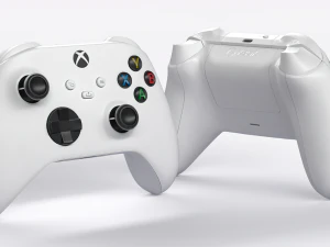 Controle Xbox Rob&ocirc; Branco Modelo 3D