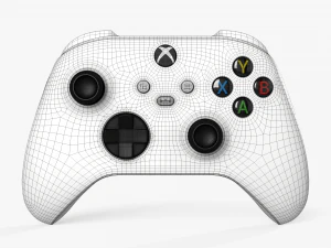 Controle Xbox Rob&ocirc; Branco Modelo 3D