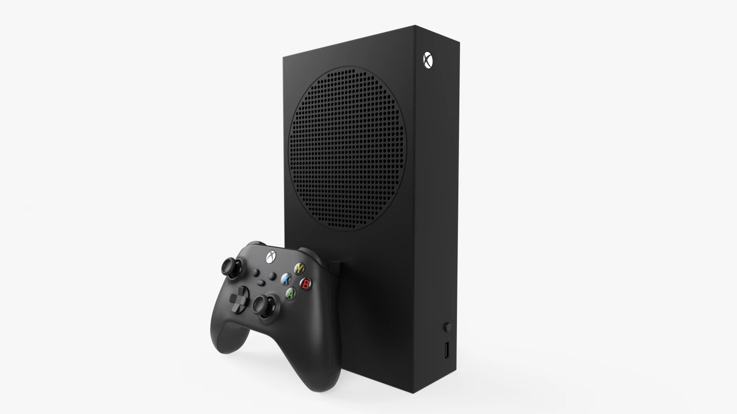 Xbox Series S Carbon Black 3D Model .c4d .max .obj .3ds .fbx .stl .blend 