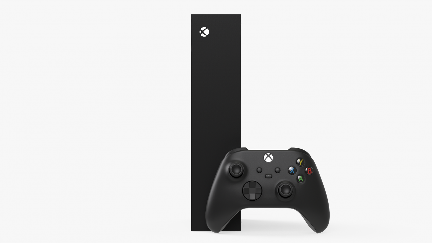 Xbox Series S Carbon Black Low-poly 3D Model