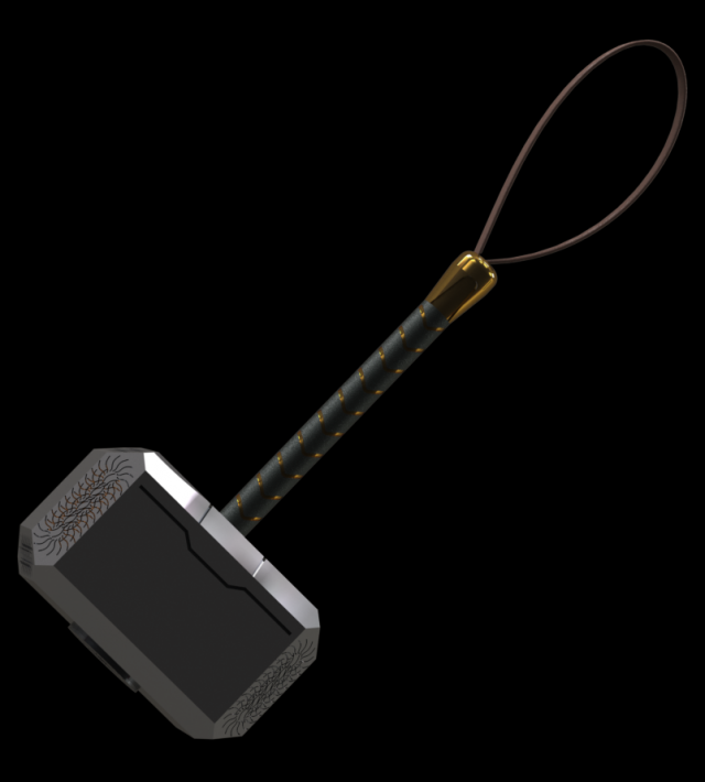thors hammer 3D Модель .c4d .max .obj .3ds .fbx .stl .blend 