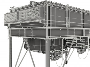 industrial belt-driven air cooler Modelo 3D