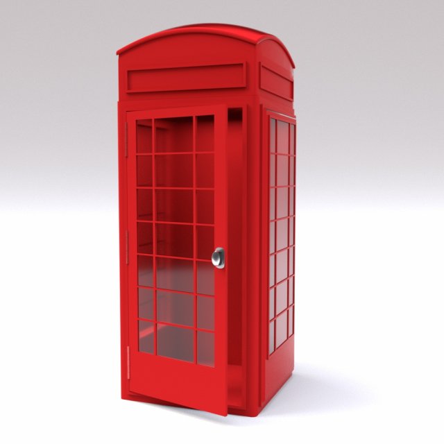 telephone kiosk public-call box 3Dモデル .c4d .max .obj .3ds .fbx .stl .blend 