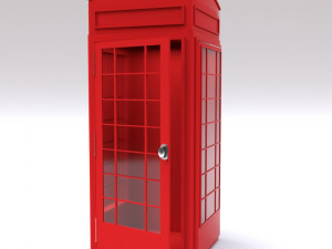 telephone kiosk public-call box 3D Модель