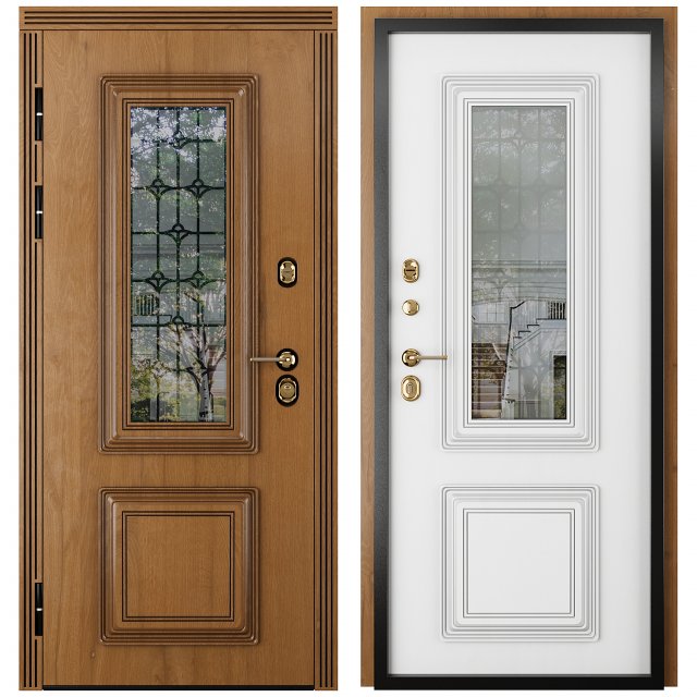 Entrance door staleks Palermo Tulip 3D Model .c4d .max .obj .3ds .fbx .stl .blend 