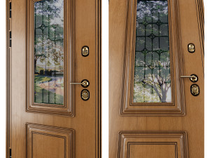 Entrance door staleks Palermo Tulip 3D Model