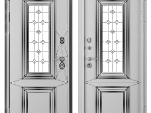 Entrance door staleks Palermo Tulip 3D Model