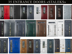 SET OF 35 ENTRANCE DOORS STALEKS 3D Model