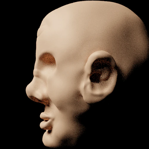 of mans face no eyes 3D Model .c4d .max .obj .3ds .fbx .stl .blend 