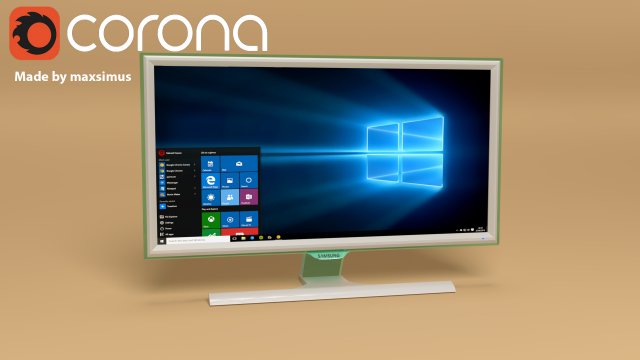 monitor samsung ls24e391hlo 3D Model .c4d .max .obj .3ds .fbx .stl .blend 