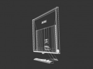 monitor samsung ls24e391hlo 3D Model