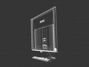 monitor samsung ls24e391hlo 3D Model