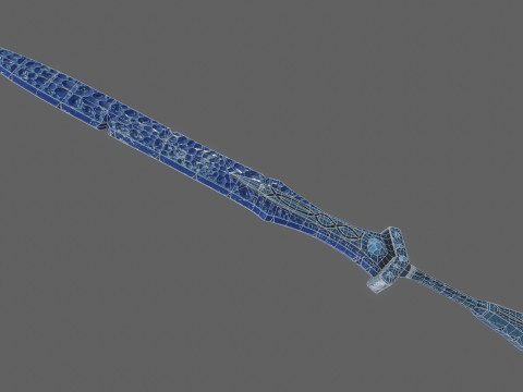 Stylized ice sword Created based on unused concept art Low-poly 3D Модель
