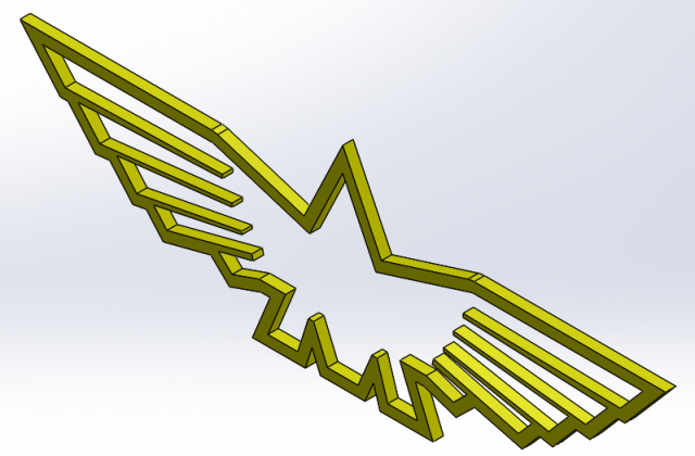 a-wing logo CG Dokuları .c4d .max .obj .3ds .fbx .stl .blend 