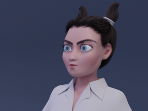 cartoon business girl Modello 3D