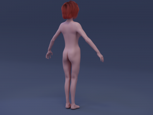 cartoon business girl Modello 3D