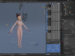 cartoon business girl Modello 3D