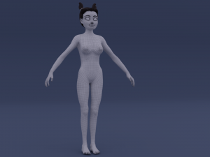 cartoon business girl Modello 3D