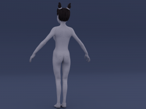 cartoon business girl Modello 3D