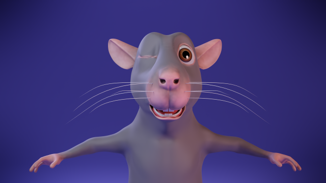 Cartoon rat 3D Model in Rodent 3DExport