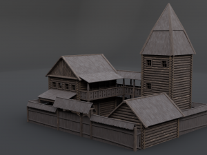 medieval mansion Modello 3D