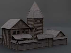 medieval mansion 3D मॉडल