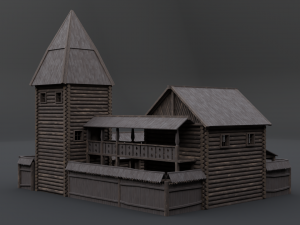 medieval mansion 3D मॉडल