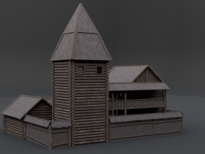 medieval mansion 3D मॉडल