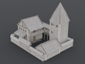 medieval mansion 3D मॉडल