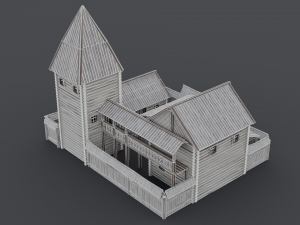medieval mansion 3D मॉडल