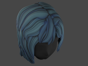 hair for girl Model 3D