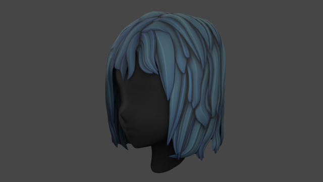 hair for girl Model 3D .c4d .max .obj .3ds .fbx .stl .blend 